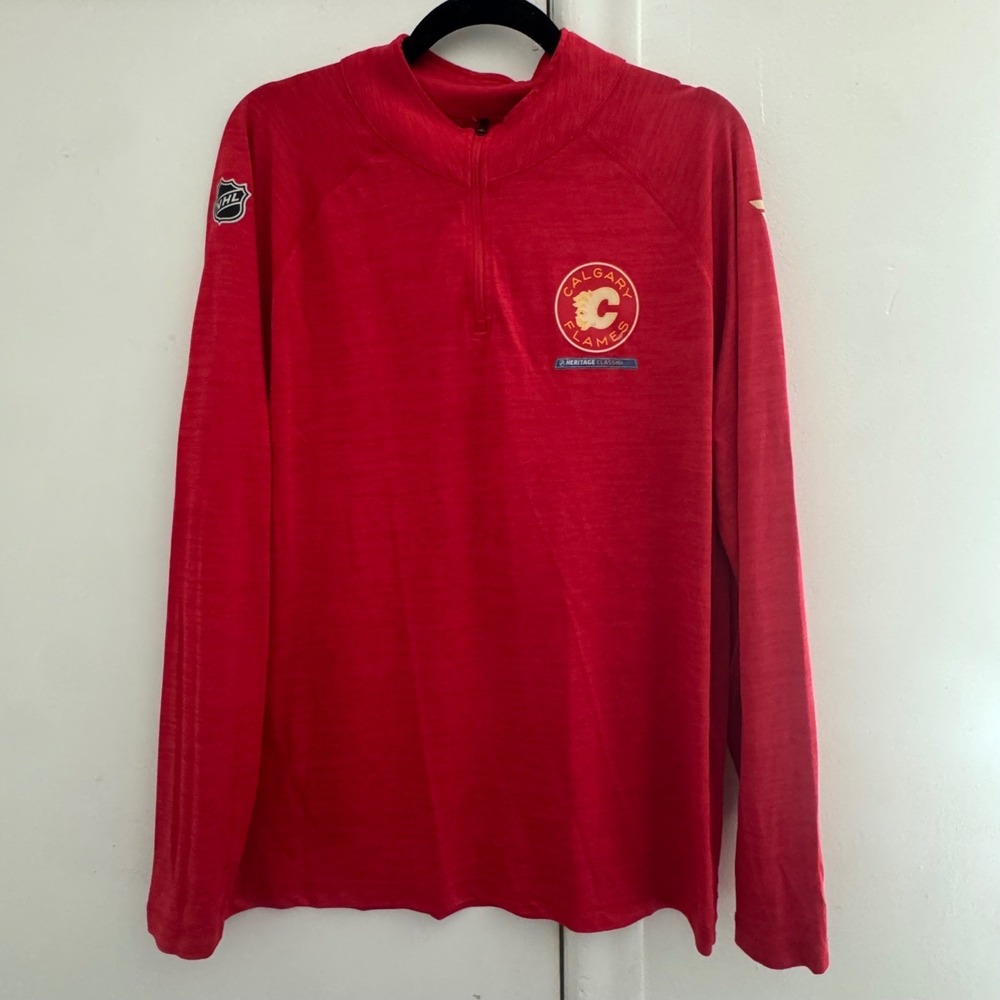 Fanatics Calgary Flames NHL Heritage Classic 2023 Quarter Zip Mens Large Red